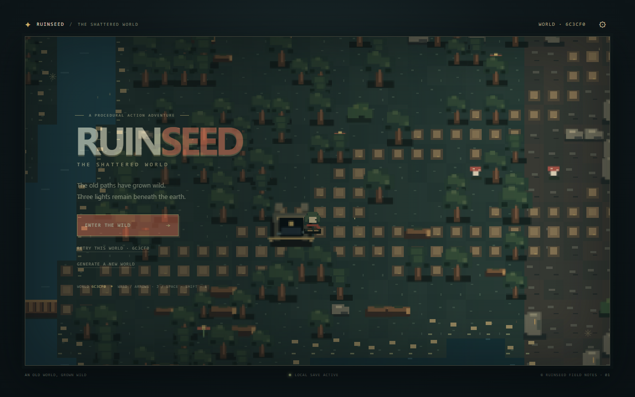 GPT 6 Luna Ruinseed title screen
